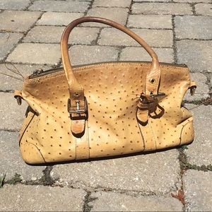 Dooney & Bourke ostrich leather shoulder bag